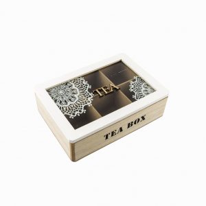 Caja de té de 6 compartimientos