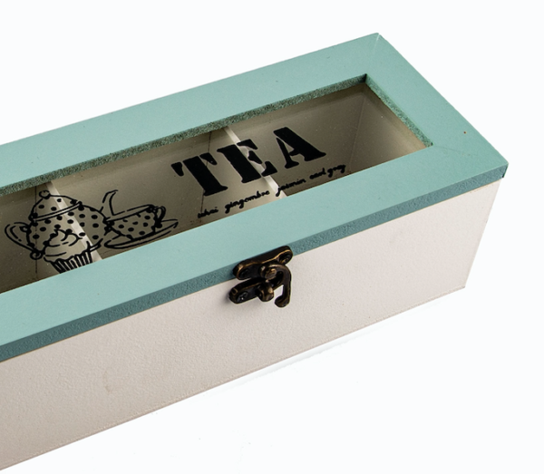 Caja de té de 3 compartimientos